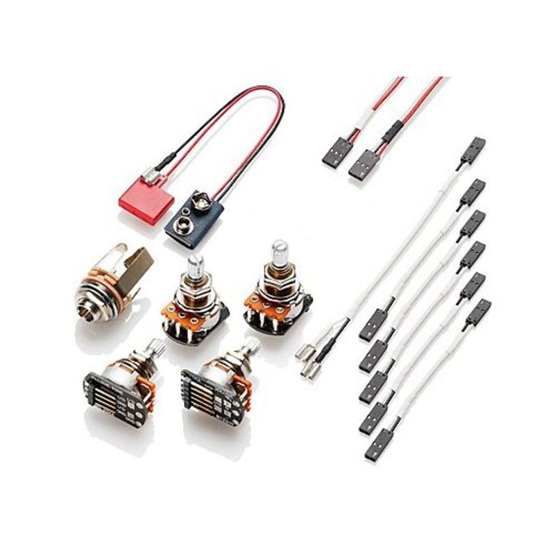 EMG Solderless Wiring Kit for 1-2 Active Pickups - Short Shaft (Strat) 10mm
